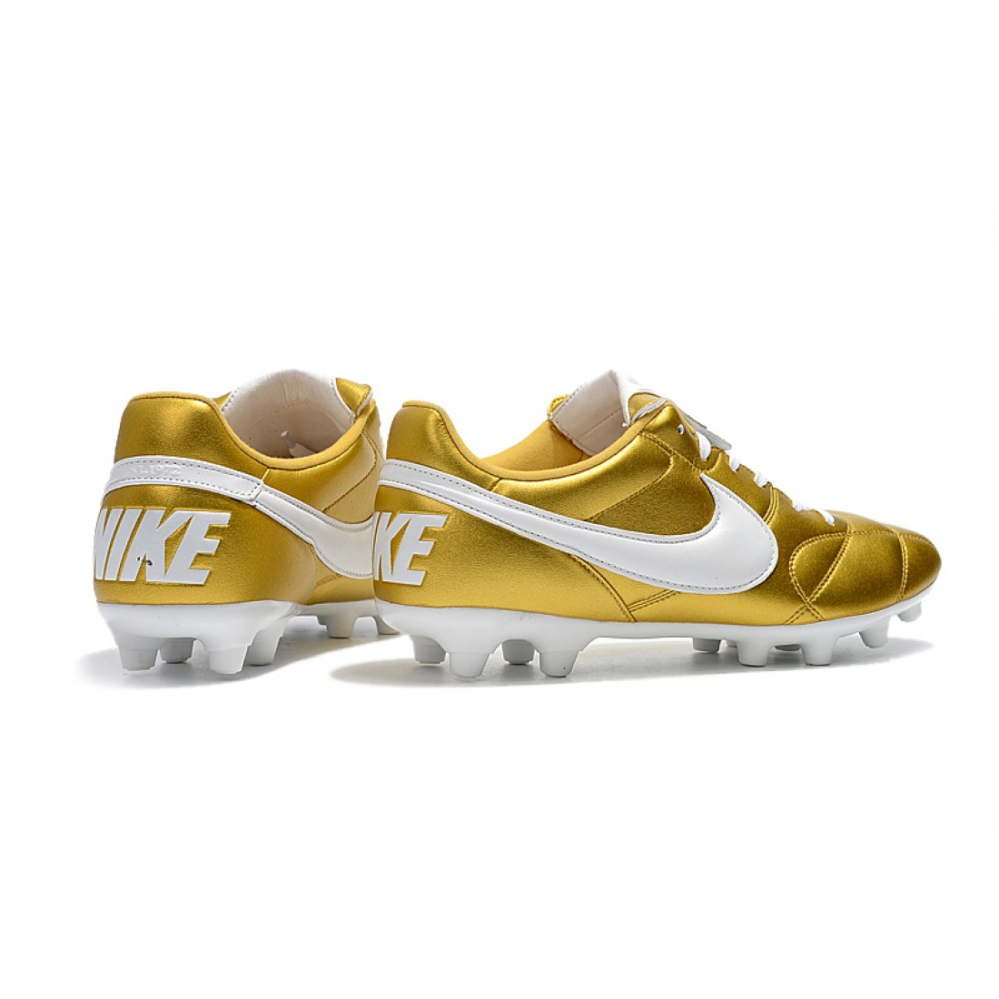 Best Nike Premier 2.0 FG Soccer Cleats Gold And White Soccer Cleats